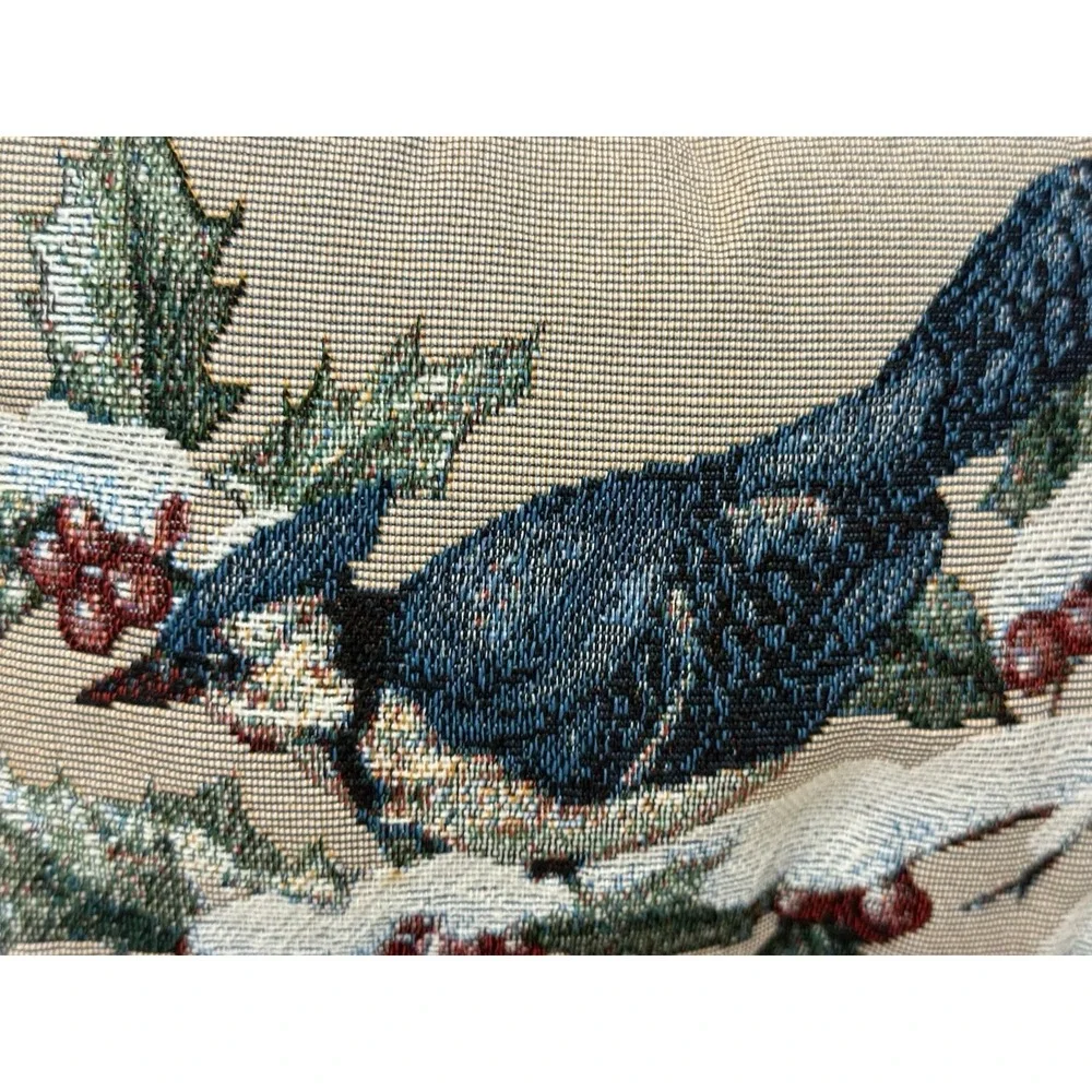 Blue Bird tapestry pillow 'And Heaven and Nature Sing' 11
